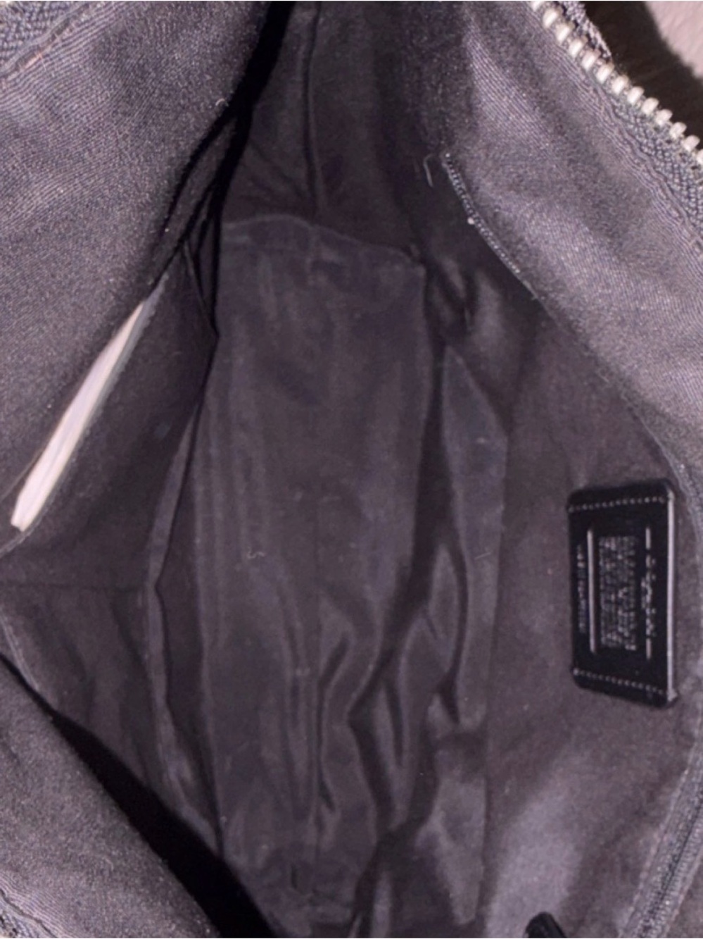 Coach Black Signature Jacquard Hobo Shoulder Bag - Picture 6 of 6